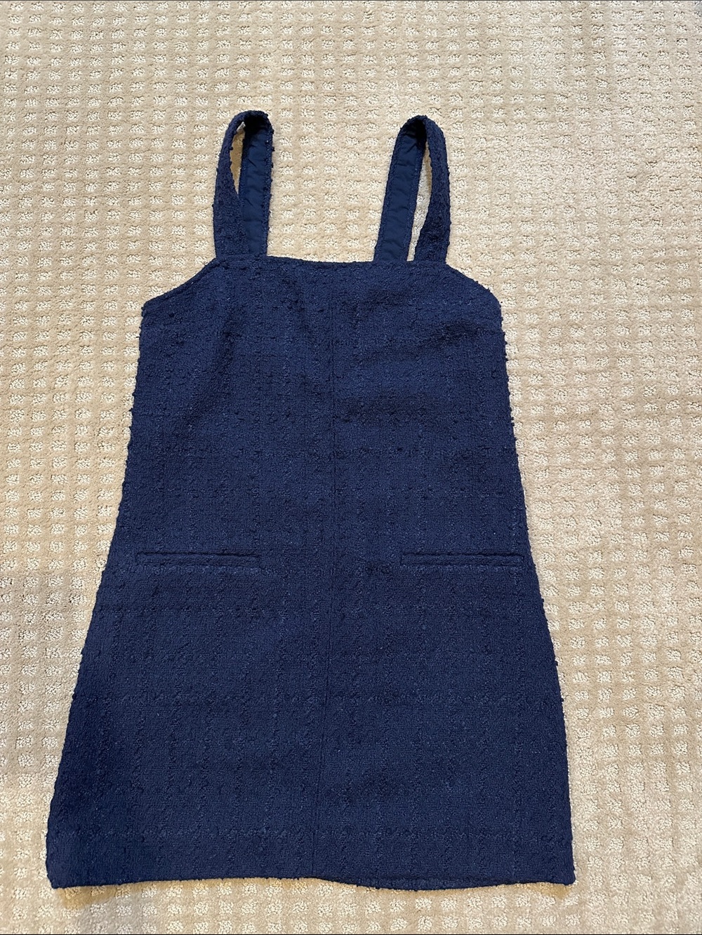 Abercrombie & Fitch Navy Textured Pinafore